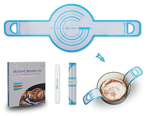 Guy Dream Premium Silicone Bread Sling - High Performance Silicone Baking Mat for Dutch Oven - Sourdough Bread Baking Dutch Oven Liner & 1 Storage Band