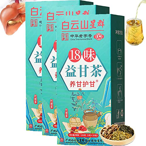 18 Saveurs De Thé De Protection du Foie, Nourrissent Le Foie Et Protègent Le Foie, Thé Nourrissant Quotidien du Foie, Thé De Foie Nourrissant Chinois pour Toutes Les Personnes (3 Boîtes)