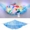 Kireida® 180x120x120cm Farbe Stofftier-Netz oder Hängematte mit LED-Licht, zum Aufhängen, Spielzeugnetz, Hängematte für Stofftiere, Aufbewahrung von Sachen, Tieren, Blau