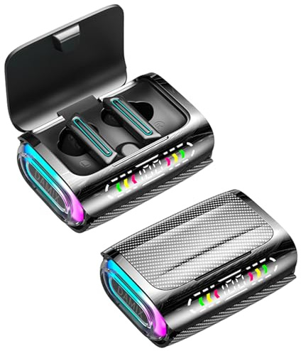 Auricolari wireless 2024, cuffie Bluetooth 5.3, auricolari impermeabili con controllo touch, microfono integrato, con display di alimentazione a LED, auricolari impermeabili IP7, cuffie sportive