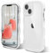 ORDA for iPhone 13 Case, for iPhone 14 Case Cute Wave Frame Curly Shape Shockproof Hard PC Phone Cover for Women and Girls Compatible with for 6.1 inchs White
