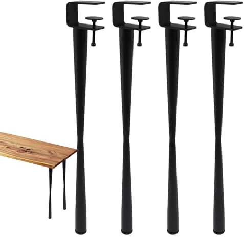 Gamba del morsetto del tavolo, Puinch- Gambe del tavolo da pranzo, Gambe della scrivania da pranzo a forma di F, Gambe del tavolo in ferro regolabili, Gambe del tavolo con morsetto, Gambe