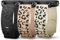 Wizvv Bracelet Gravé Léopard 18 mm, 20 mm, 22 mm - Compatible avec Garmin Venu 2S/3S, Vivoactive 4S/5, Forerunner 55/265S