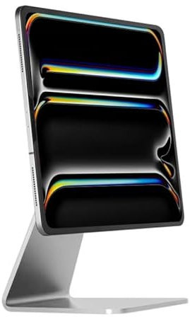 BongBingBoo iPad Pro 13 Ständer, Magnetische Halterung für Apple iPad Pro 13 Zoll (M4 Version 2024), Silber
