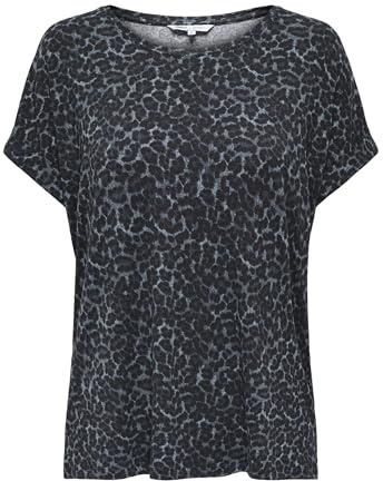 Only Onlmoster AOP S/S Noos JRS Classic Top with Short Sleeves for Summer, Formal Gray, L Women, Formal Gray, L