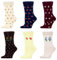 WeciBor Damen Lustige Bunte Socken, 6 Paar Mehrfarbig Geblümt, Größe 39-42