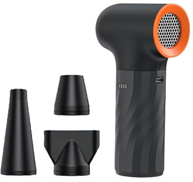 perfk Asciugacapelli senza fili Asciugacapelli da viaggio potente kit purificatore d'aria ricaricabile tramite USB ad asciugatura rapida per hotel, solo una modalità aria fredda