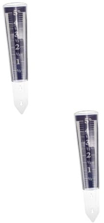 Gogogmee 2stücke Transparenter Regenmesser Großer Niederschlagsmesser Für Garten Tragbares Messgerät Mit Erdspiess Einfach Abzulesen Für Präzise Regenmessungen Im Freien