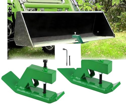 Heavy Duty 12 Steel Tractor Bucket Protector, Skid Edge Guard for Snow Removal, 3 Wide Turf Tamer – Prevents Grass Damage, Durable Bucket Attachment for Tractors (6“ Width)