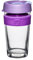 KeepCup Longplay – Tasse à café réutilisable, double paroi en verre avec manchon amovible et couvercle anti-éclaboussures – 454 ml – Helio