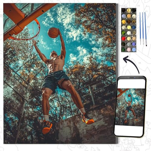 Personalizados Pintar por Numeros Adultos, Personalizada DIY Pintura por Números Manualidades Adultos, Kits Pintura Al Óleo Personalizada Según Tus Foto, con Pinceles y Pinturas, Regalo 60x110cm, L-74