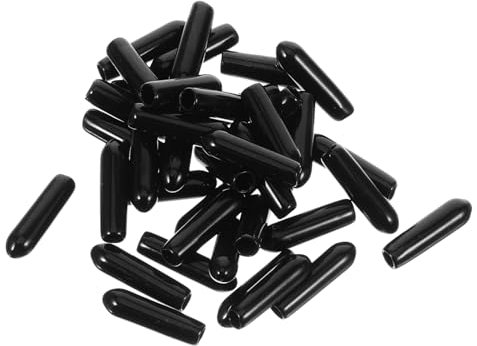 Gadpiparty 200 Stck. Spülmaschinenschutzkappe Geschirr Trockner Großer Geschirrtrockner Sieb Trocknungsregal Tellerhalter Zinken Spülmaschinenräder Endkappe Plastik Black