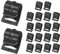 TIXIPEM 0.51IN Tent Pole Clips [20PCS] - C-Shaped Clamp Use for Camping & Awning Tent & Canopies Poles - [POM Plastic] Tent Pole Attachment Clips Webbing Strap Clamp