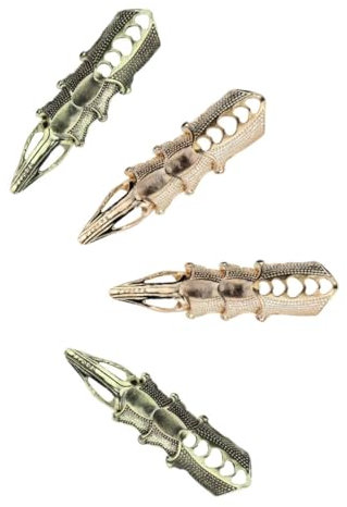 BESPORTBLE 4pcs Delicate Alloy Finger Rings Bendable Knuckle Rings for Stylish Adult Finger Decors for Festival Party Occasions