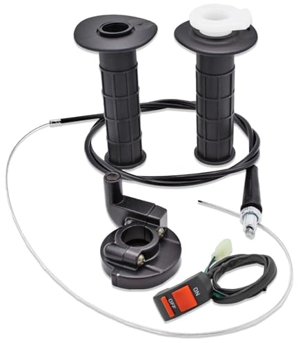 Jiavlyx Gasreglage, 7/8 tum 22 mm twist gasreglage, motorcykelhandtag för 50 cc-250 cc Quad Pit Dirt Bike