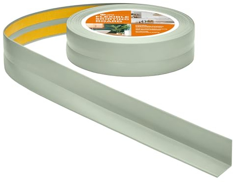 Quest Weichsockelleiste PVC 30x30 mm selbstklebend - Hellgrün, 5 m | Flexible Abschlussleiste & Knickleiste, für Küche, Bad & Fugen, Montage ohne Bohren, wasserdicht & UV-beständig