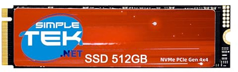 SIMPLETEK - Disco a Stato Solido SSD 512 GB M.2 NVMe PCIe Gen 4x4 2280 - Prestazioni Estreme per Gaming Compatibile con PlayStation 5