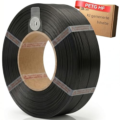 ULROAD Filament de rechange PETG HF avec puce RFID - Compatible avec Bambu Lab Bambulab AMS P1S P2S P1P X1C H2D H2C H2S - Accessoires - Rouleau PET-G à haut débit - Pour imprimante 3D - Noir