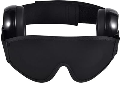 Youyaya Gehörschutz Schlafen Schalldichte Ohrenschützer+3D Schlafmaske Set | Noise Cancelling Verbessern Den Schlaf, Verstellbarer Lärmschutz Kopfhörer Sleep Mask
