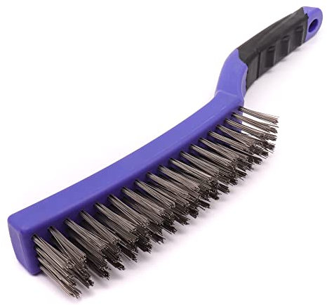 COTTAM Wire Brush | 4 Row | Comfort Grip (Stainless Steel)
