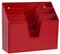 Acrimet Unterlagenhalter Dreifach Horizontalen (Solide Rote Farbe)