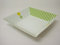 Plato Hondo Cuadrado Ming Porcelana Rayas TULIPAN Verde
