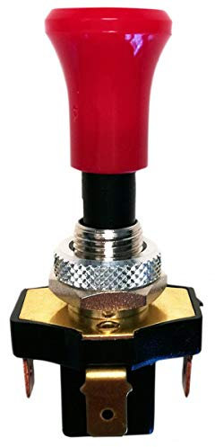 Ama Imel Schalter 12 V 15 A: Zugschalter mit Rücklauf, Durchmesser Ø 22 mm, Farbe rot, landwirtschaftliche Fahrzeuge