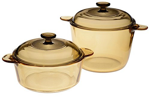 VISIONS Kochtopf-Set 4-teilig, Glaskeramik