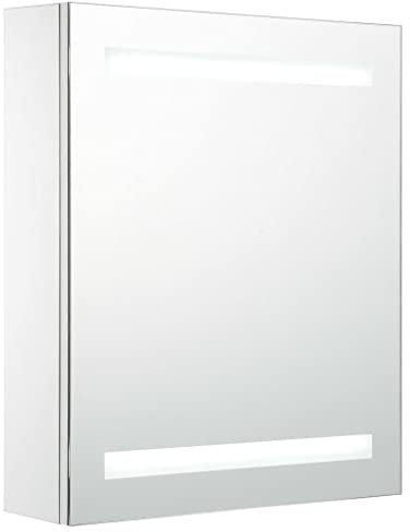 vidaXL LED Bad Spiegelschrank Spiegel Badspiegel Hängeschrank Badschrank Badezimmerschrank Badezimmerspiegel Hängespiegel 50x13,5x60cm