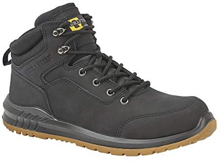 Grafters M513A Unisex Nubuck Steel Toe Boots Black