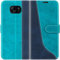 Mulbess Coque pour Samsung Galaxy S7, Etui a Rabat, Housse en Cuir, Pochette de Protection Portefeuille, Élégant Bleu Mint
