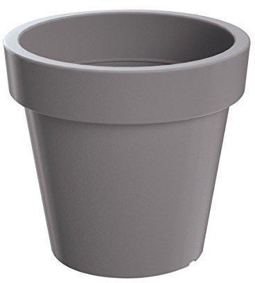 Erhard-Trading Valencia Pot de fleurs - En plastique - Gris pierre - Diamètre : 29 cm