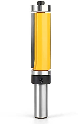 MEIGGTOOL 2-Inch Flush Trim Top and Bottom Bearing Router Bit 1/4-Inch Shank