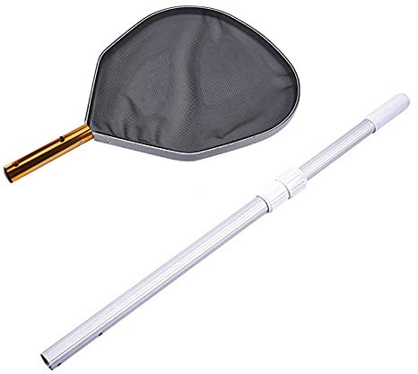 KS Tools HIOD Pool-Reinigungswerkzeuge Professionelles Laubrechen-Netz mit Teleskopstange Metallrahmen Netz Skimmer-Reiniger Schwimmbadwerkzeug Poolzubehör