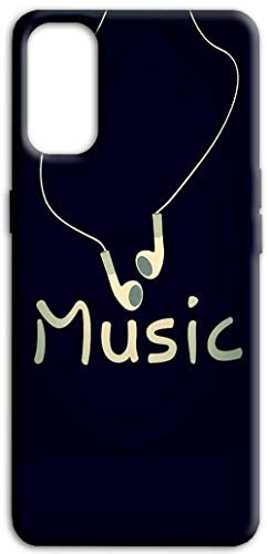 Mixroom - Cover Custodia Back case In TPU Silicone Morbida Per Oppo Reno 6 Pro 5G Fantasia Musica e cuffie N784