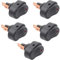 CENPEK 5 interruptores basculantes impermeables con luz LED, 12 V, 30 A, SPST, 3 pines, interruptor de punto redondo azul para coche, barco, LED rojo marino