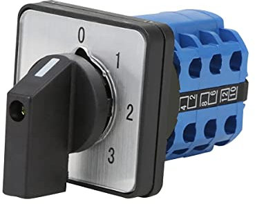 TOP-VIGOR LW26-20 Sélecteur de cames universel 0-3/3 220 V 20 A 4 positions 12 bornes