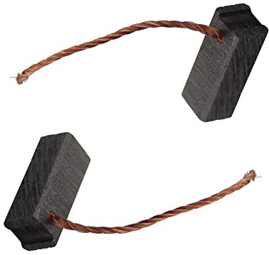 2 escobillas de carbón para motor Trade-Shop 8 x 8 x 17 mm, 12-24 V, para diferentes motores de coche, puertas enrollables, garaje, alternador