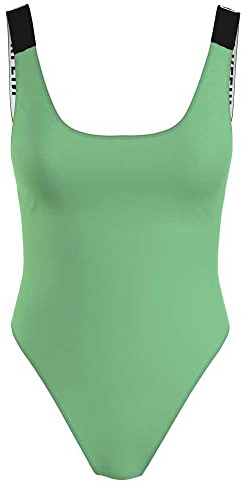 Calvin Klein Damen Badeanzug Scoop Back One Piece Modern, Grün (Ultra Green), L