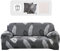 Lydevo Housse de Canapé Extensible avec Accoudoir avec 2 Housses de Coussin Couverture de Canapé Élastique Universelle Antidérapante Revêtement de Canapé(3 Places,Printemps Gris)