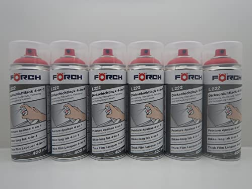 Förch 4 in 1 RAL 3020 VERKEHRSROT ROT DICKSCHICHTLACK LACK SPRAY SPRAYDOSE 400ML (6)