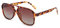 YUELUQU Polarisierte Sonnenbrille Damen Herren Retro 70er Jahre Vintage Eckig Kunststoff Trendy Damen Herren Sonnenbrillen (Leopard-tee)
