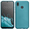 kwmobile Custodia Compatibile con Huawei P20 Lite Cover - Back Case Morbida - Protezione in Silicone TPU Effetto Metallizzato blu caraibi metalizzato