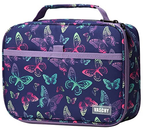 VASCHY Große Federmäppchen, Multi Fächer Mäppchen Organizer 72 Stück Etui Schule Federmappe Federtasche Maeppchen für Jungen Mädchen Lila Schmetterling