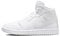 NIKE Wmns Air Jordan 1 Mid, Sneaker Donna, White/White-White, 38 EU