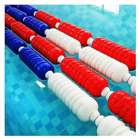 XLIHAWY Pool Sicherheitsteiler, UV-Schutz Schwimmspur-Trennwand Schwimmt, Wellenblockierung Schwimmende Pool-Sicherheitsleine (Farbe : White-6cm, Größe : 4m)