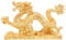 Uonlytech Figurine Dragon doré - Signe du Chinois - Statue - Sculpture du Signe du - Dragon - Figurine décorative - Figurine Animale Feng Shui - Richesse - Porte- - en résine