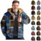KONG JIMFAN Winterjacke Herren Jackenhalter Wand Herbstjacke Fahrrad Regenjacke Herren Winterjacke Manner Softshell Jacke Herren Jacket Y2k Herren Corduroy Winterjacke Herren Daunenjacke(Blue,5XL)