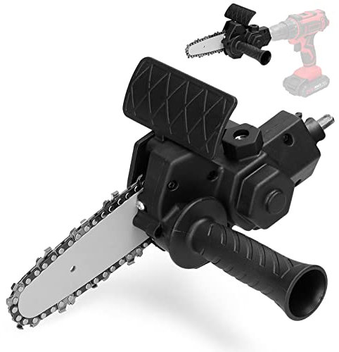 YIWENG 4 Inch Electric Drill Modified to Electric Chainsaw Tool Attachment Electric Chainsaws Accessory Practical Modification Tool Set Woodworking Cutting Tool