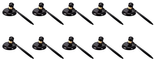 Niniang 20X Martillo De Subasta De Madera Martillo Con Bloque De Sonido Para Juez Abogado Trabajo A Mano